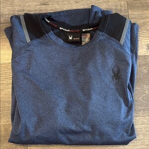 Spyder Blue Crew Neck LongSleeve